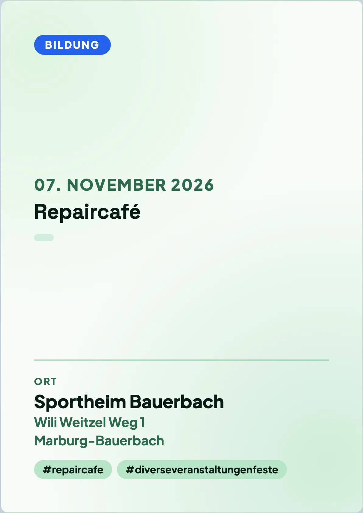 Veranstaltungsflyer