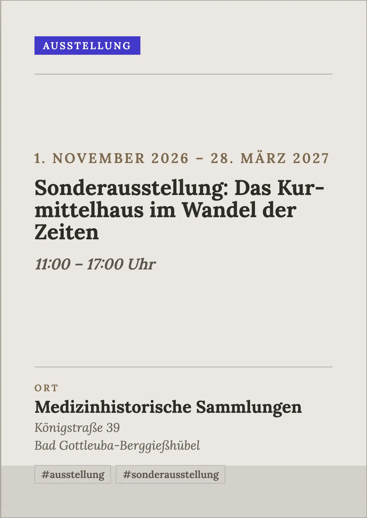 Veranstaltungsflyer