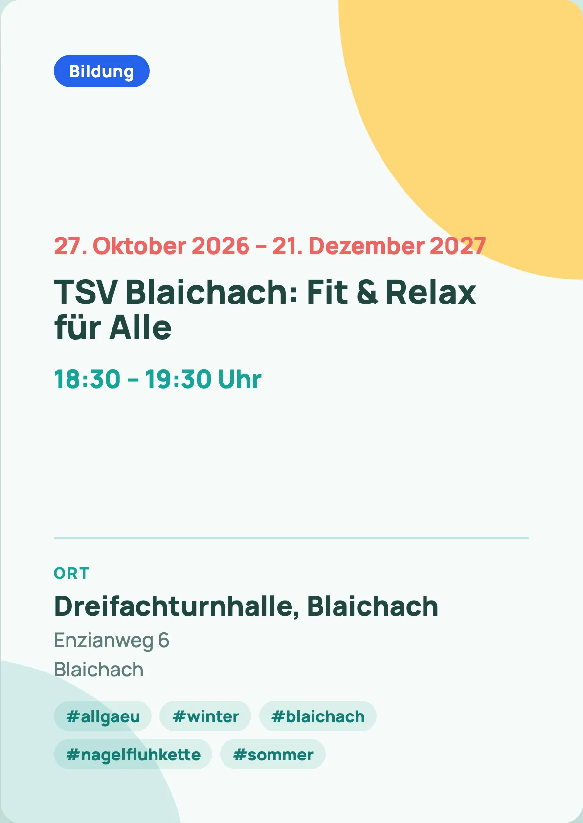 Veranstaltungsflyer