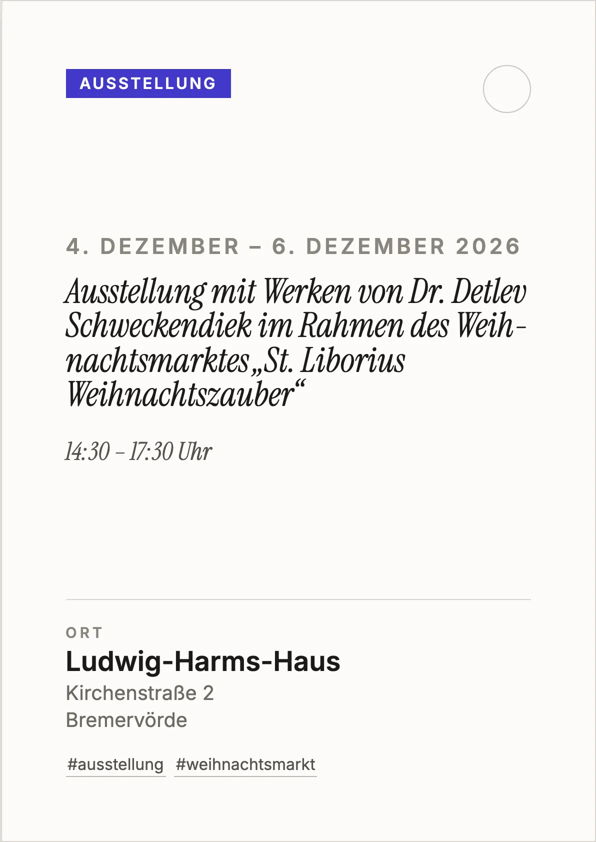 Veranstaltungsflyer