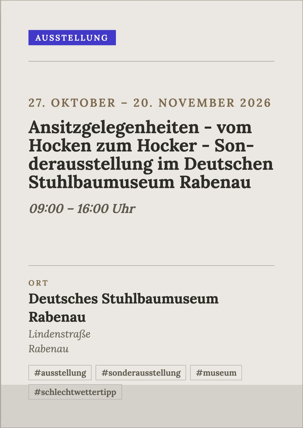 Veranstaltungsflyer