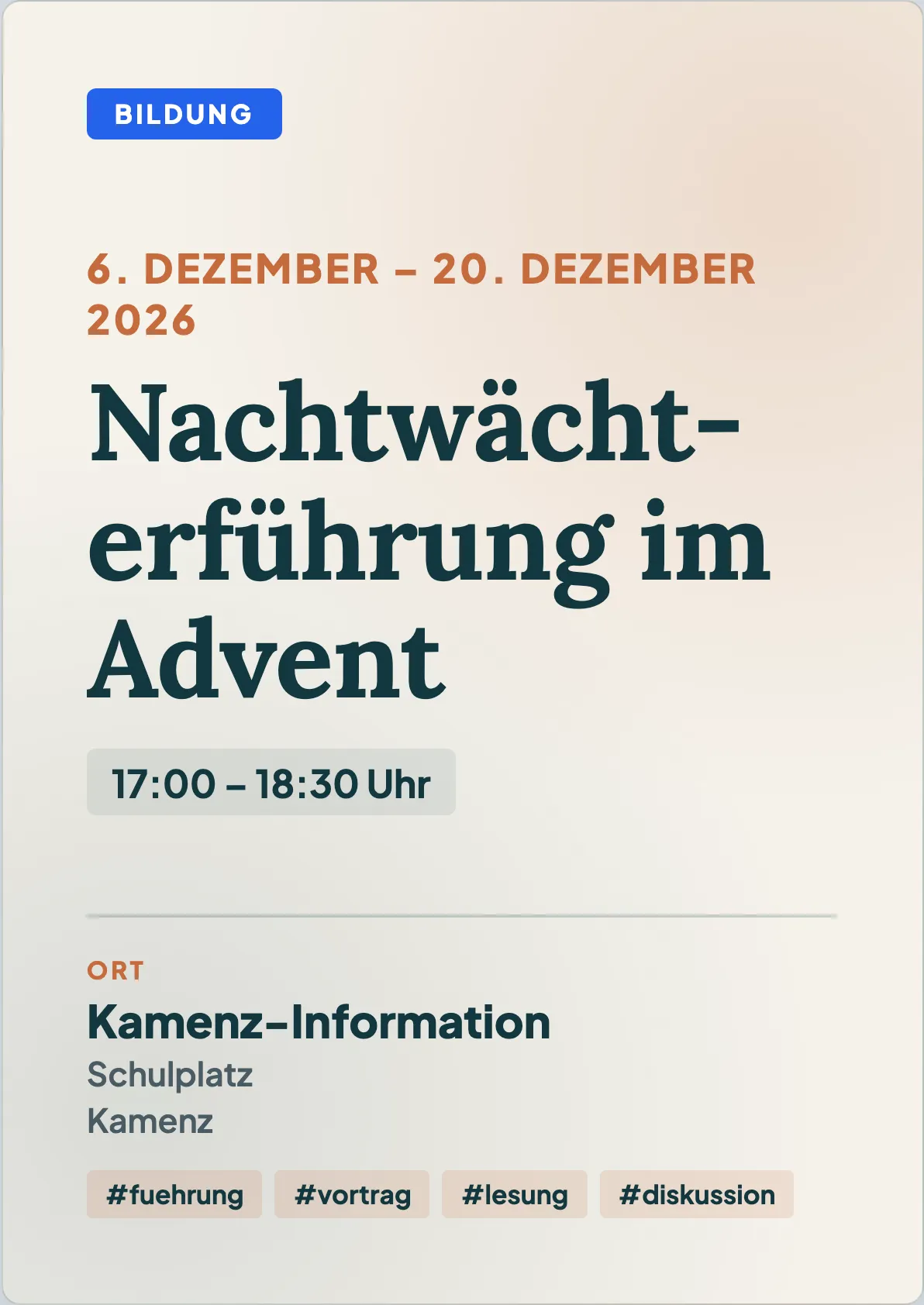 Veranstaltungsflyer