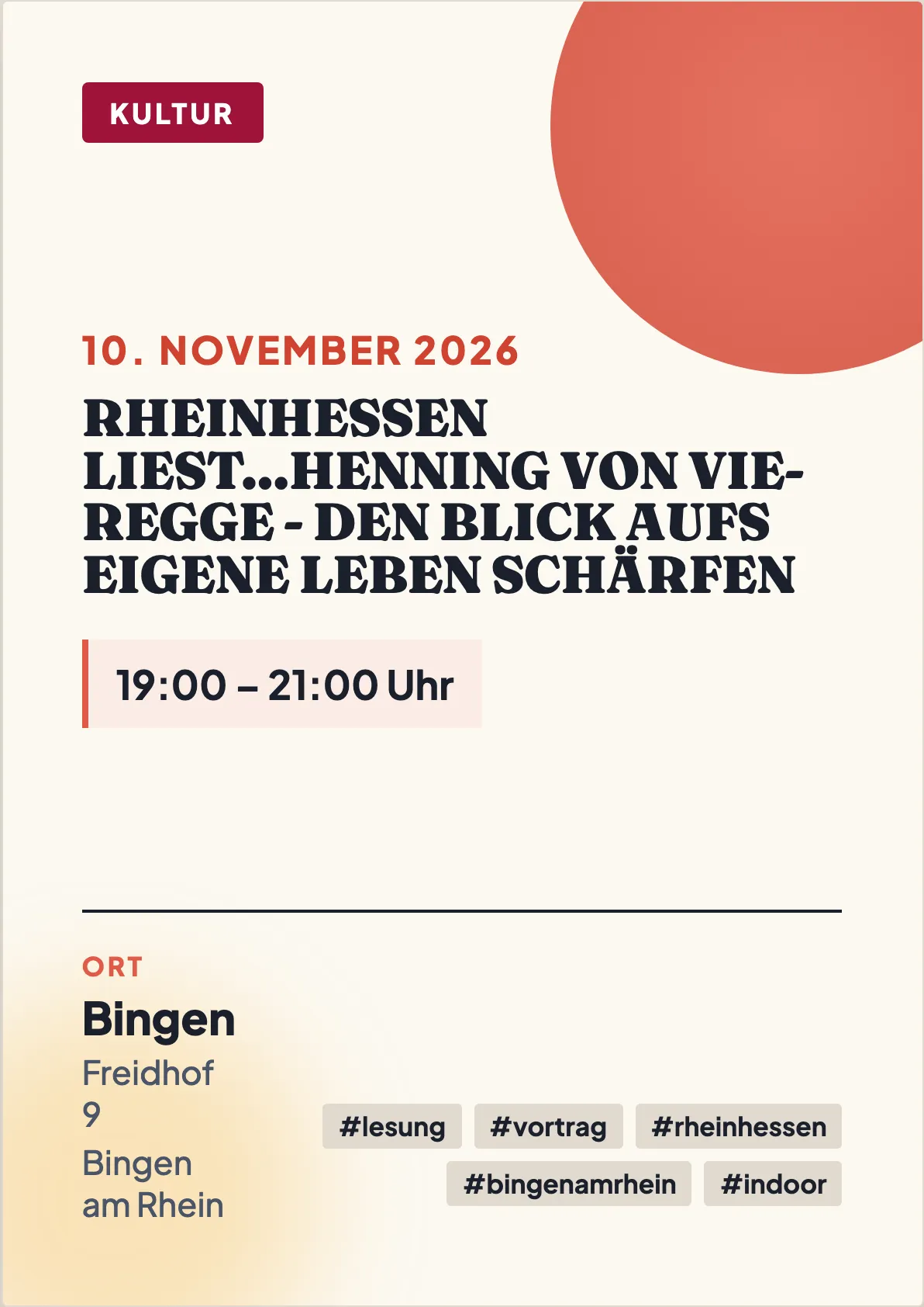 Veranstaltungsflyer