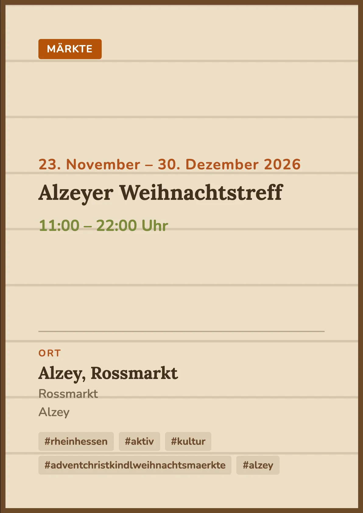 Veranstaltungsflyer