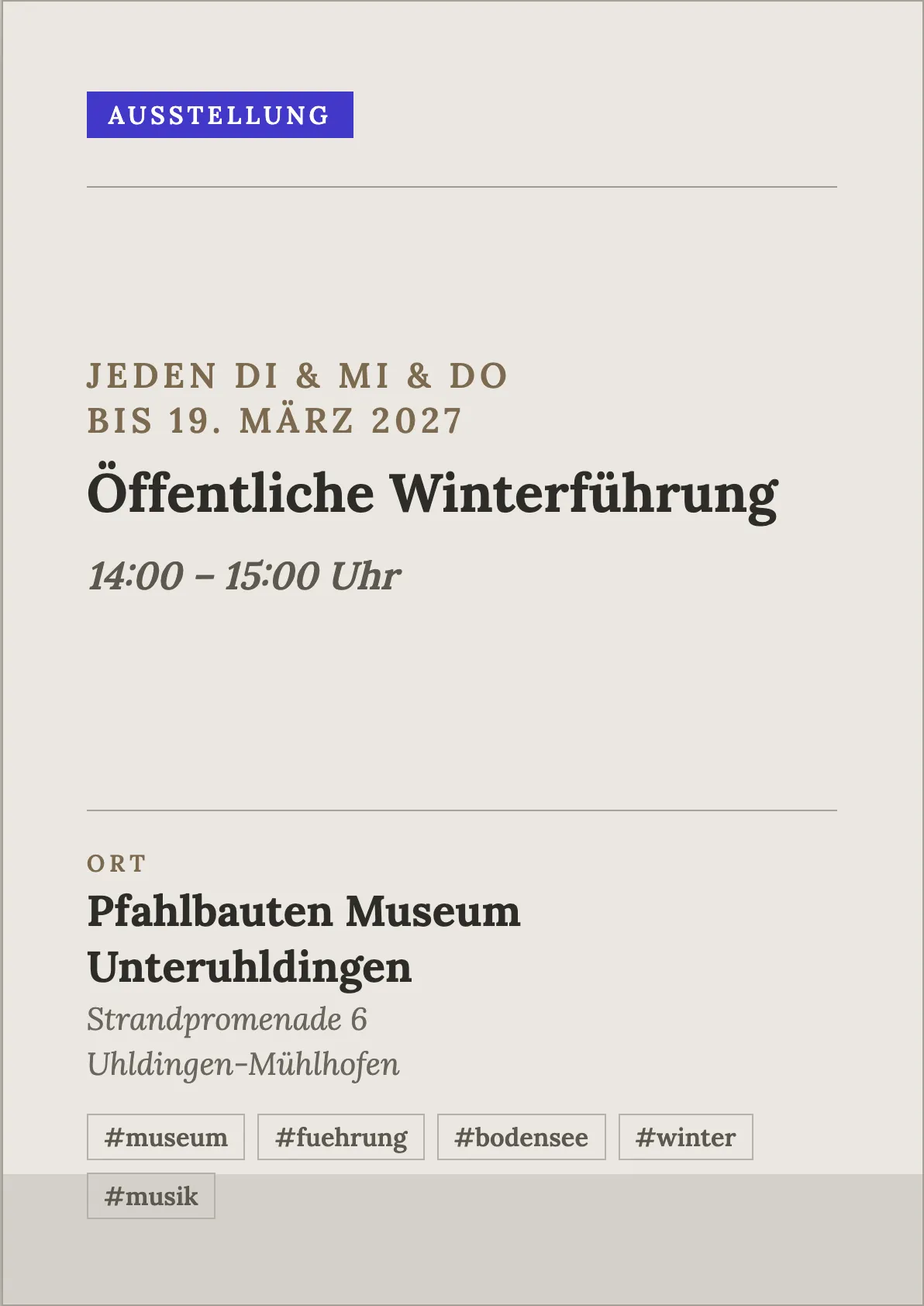 Veranstaltungsflyer