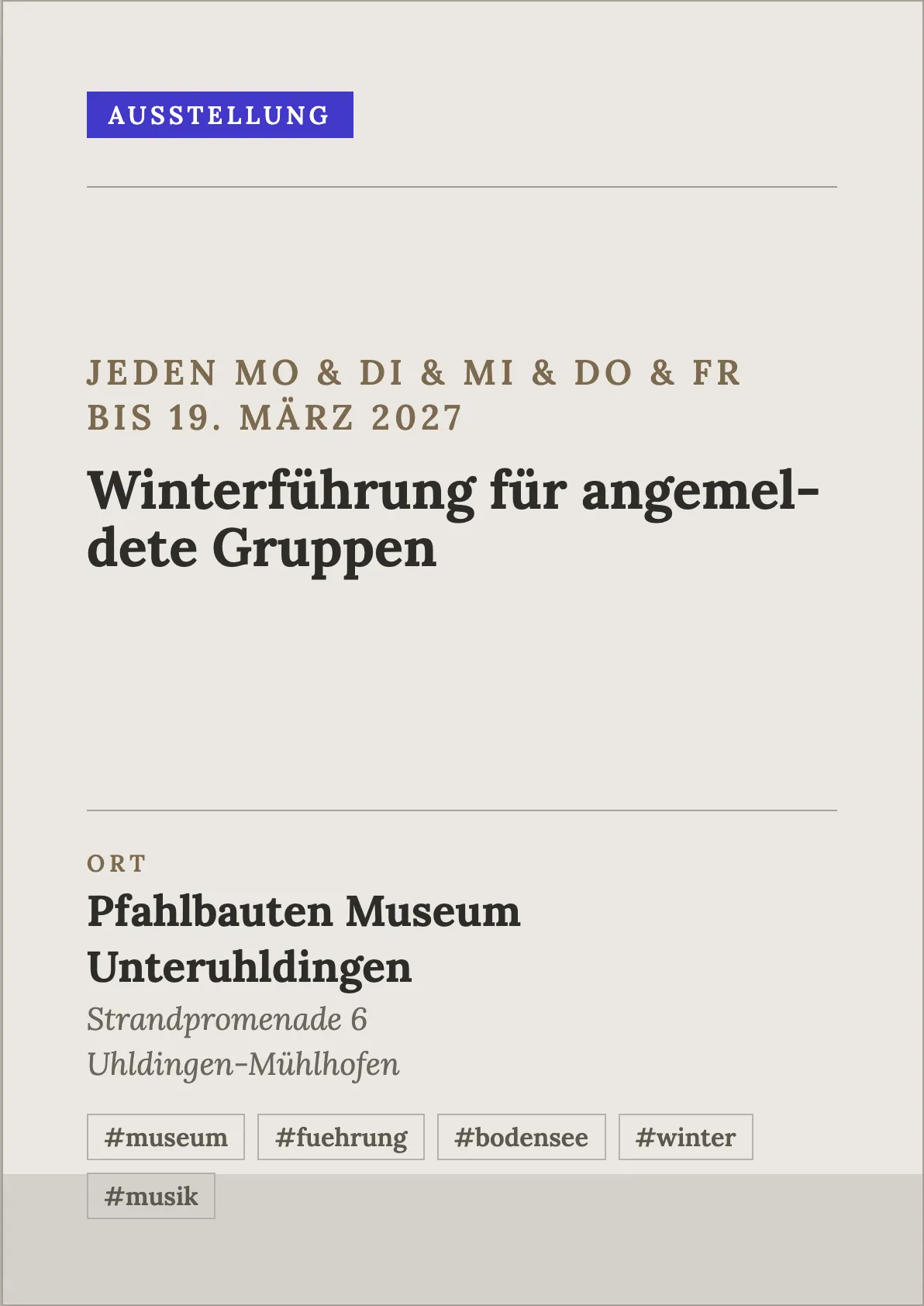 Veranstaltungsflyer
