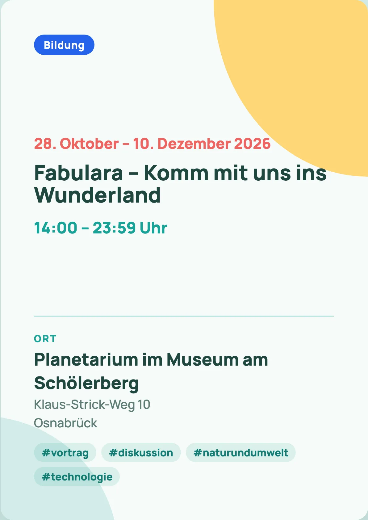 Veranstaltungsflyer