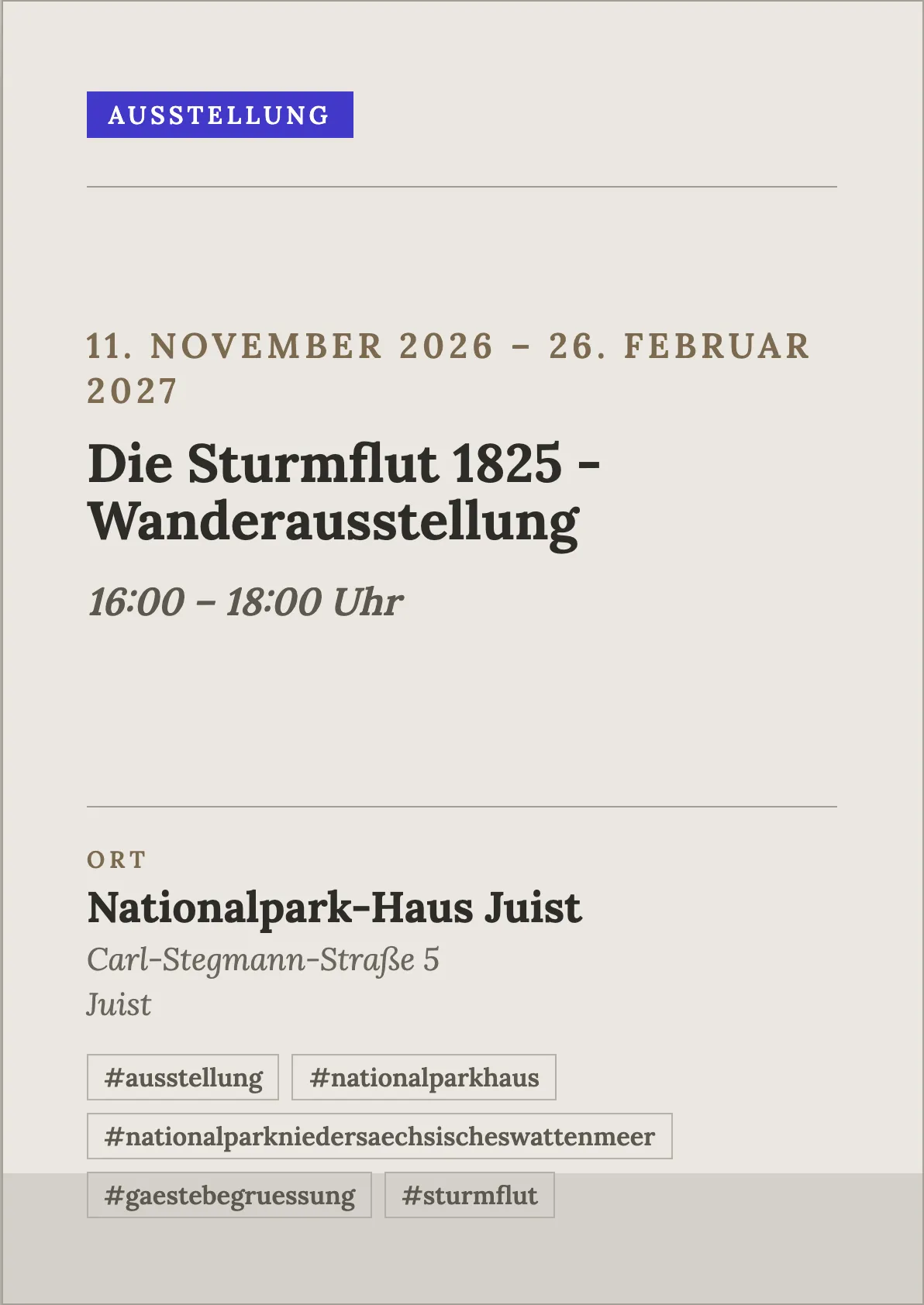 Veranstaltungsflyer