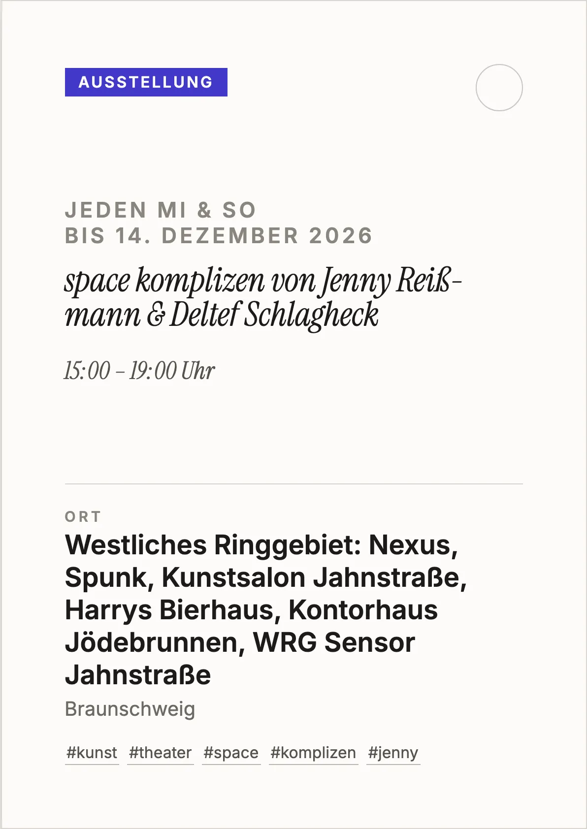 Veranstaltungsflyer
