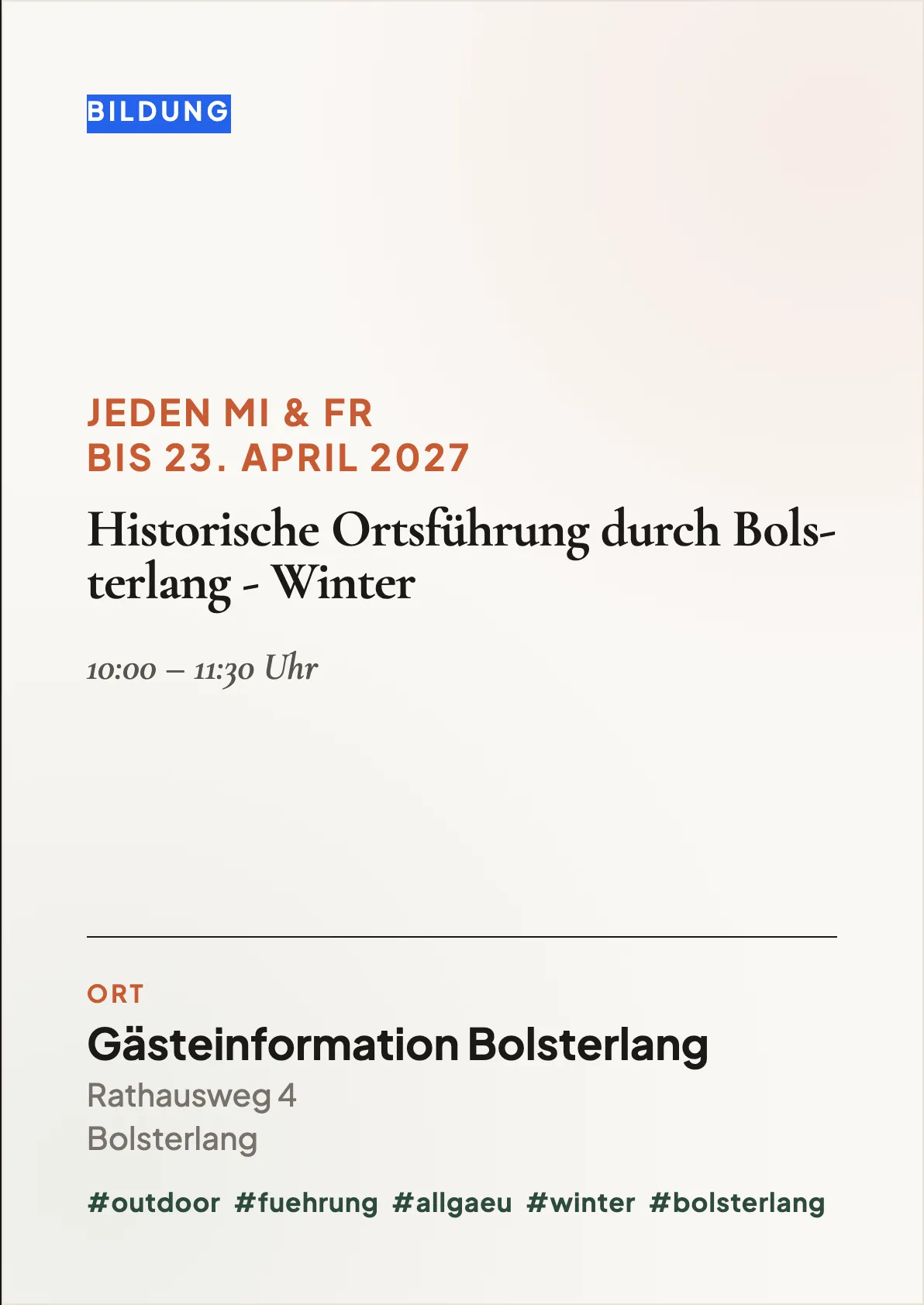 Veranstaltungsflyer