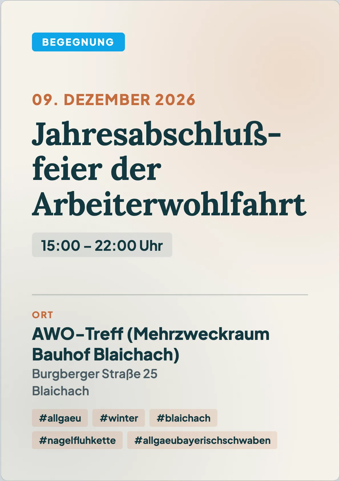 Veranstaltungsflyer