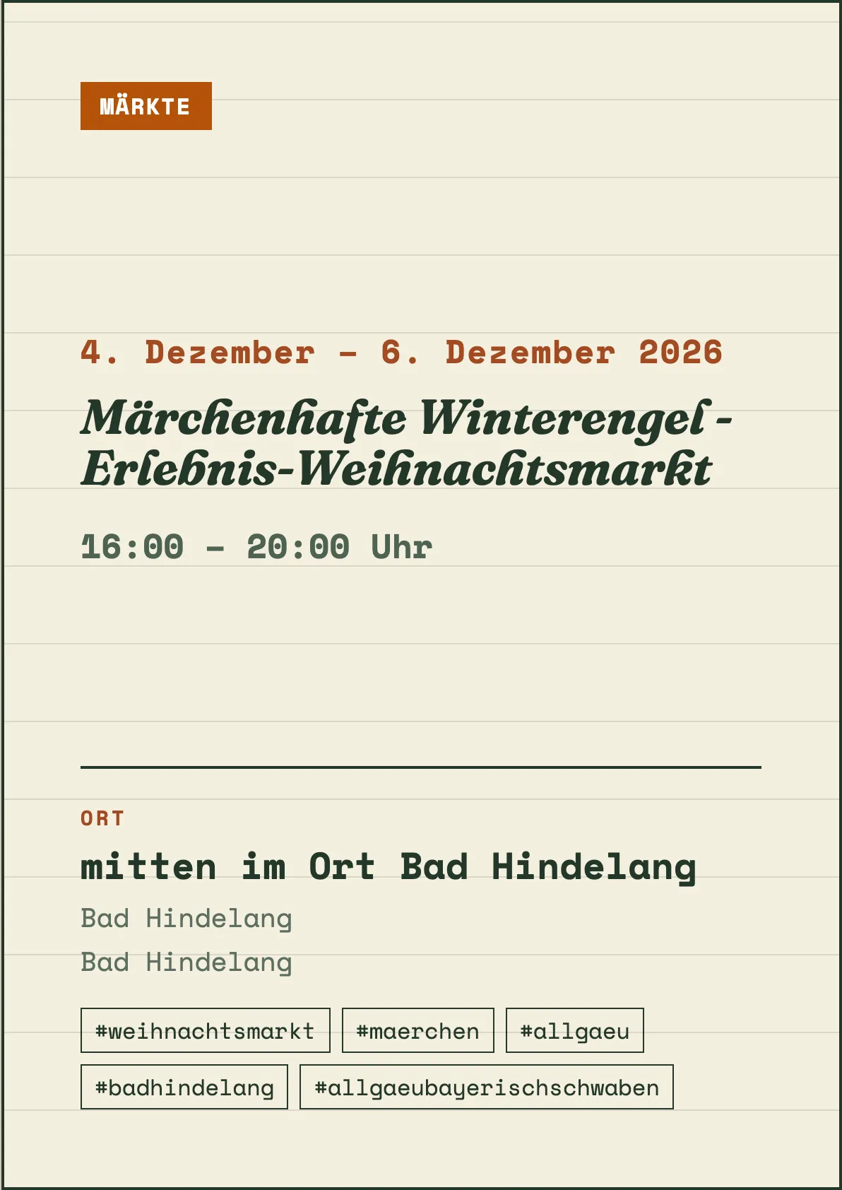 Veranstaltungsflyer
