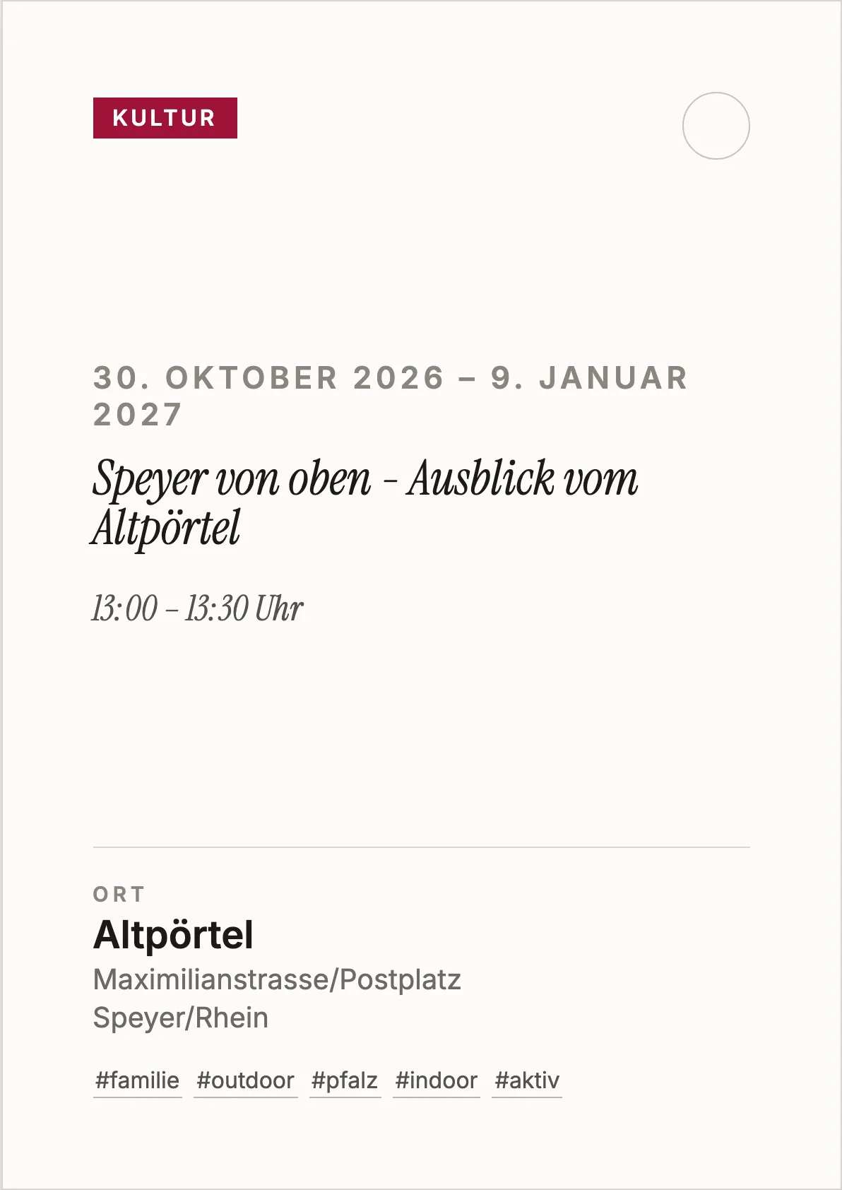 Veranstaltungsflyer