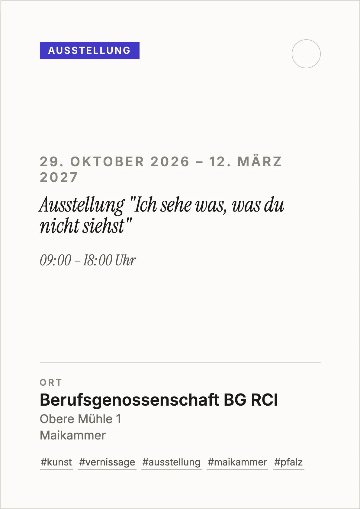 Veranstaltungsflyer