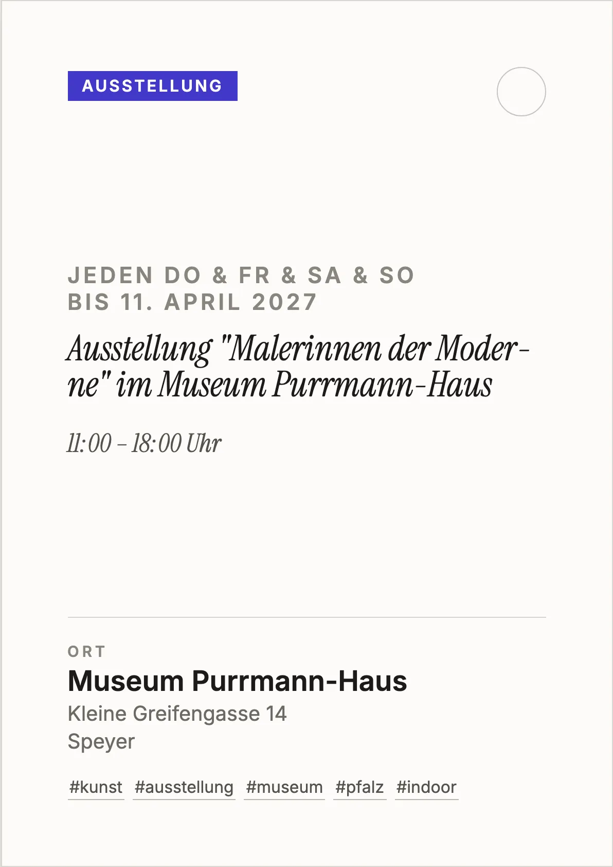 Veranstaltungsflyer