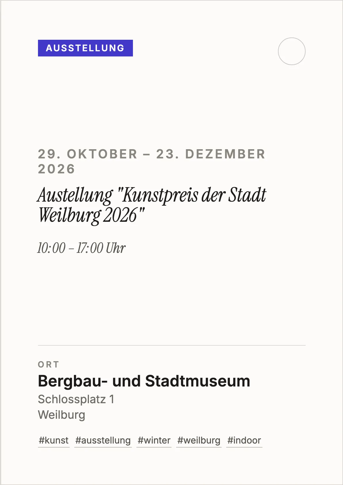 Veranstaltungsflyer