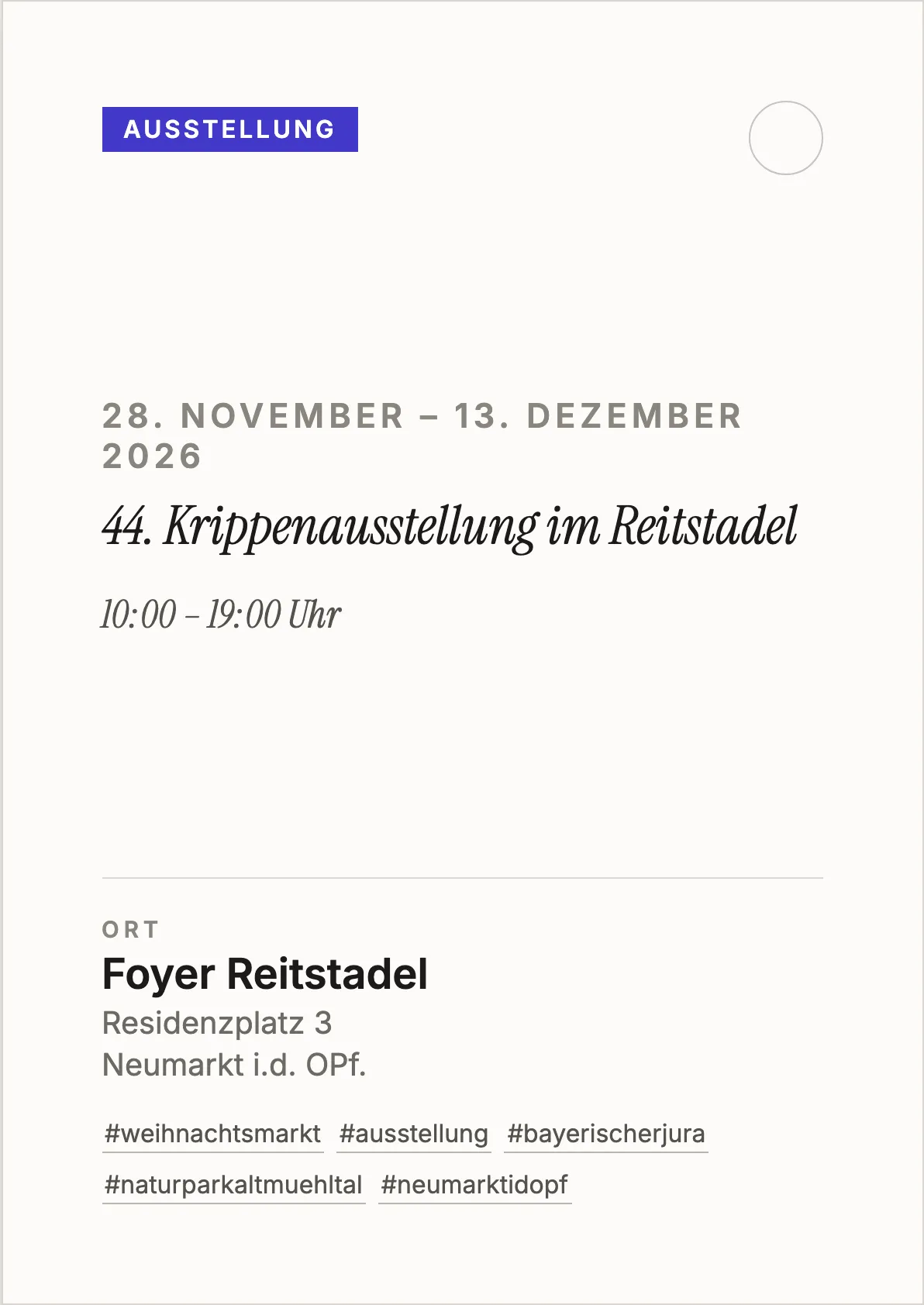Veranstaltungsflyer