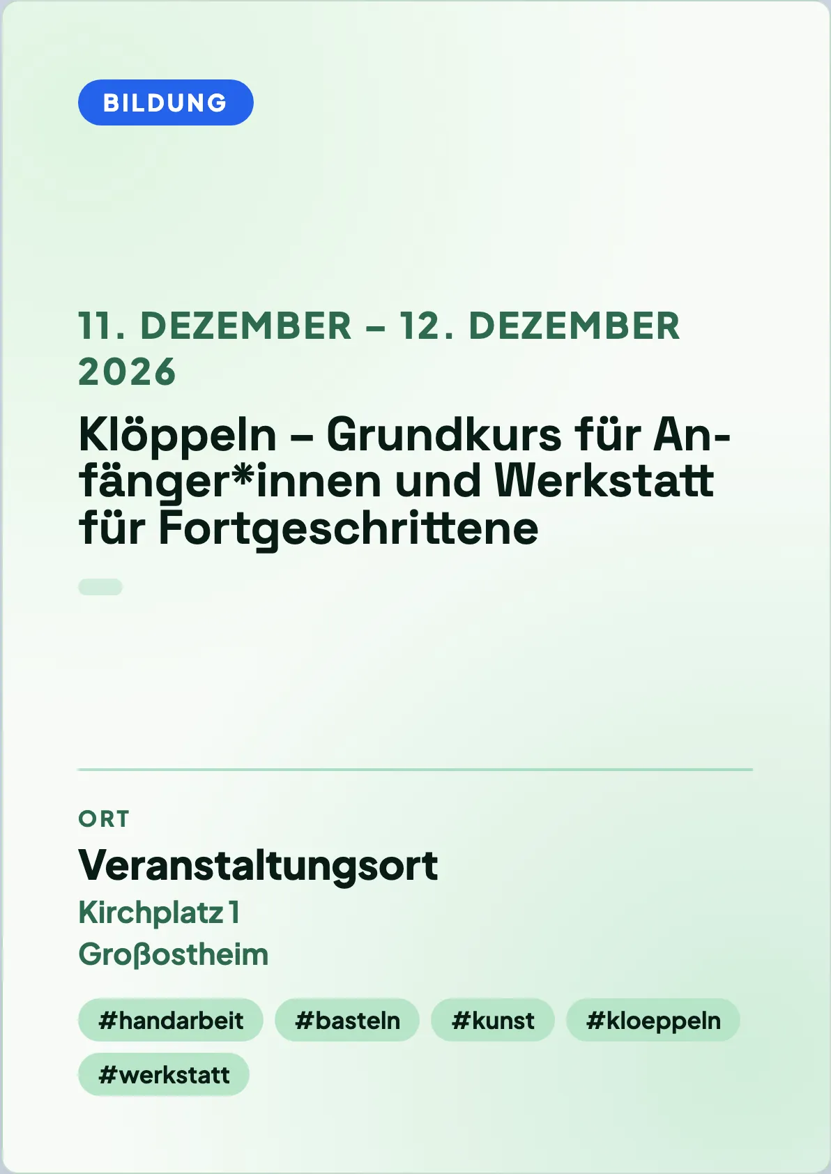 Veranstaltungsflyer