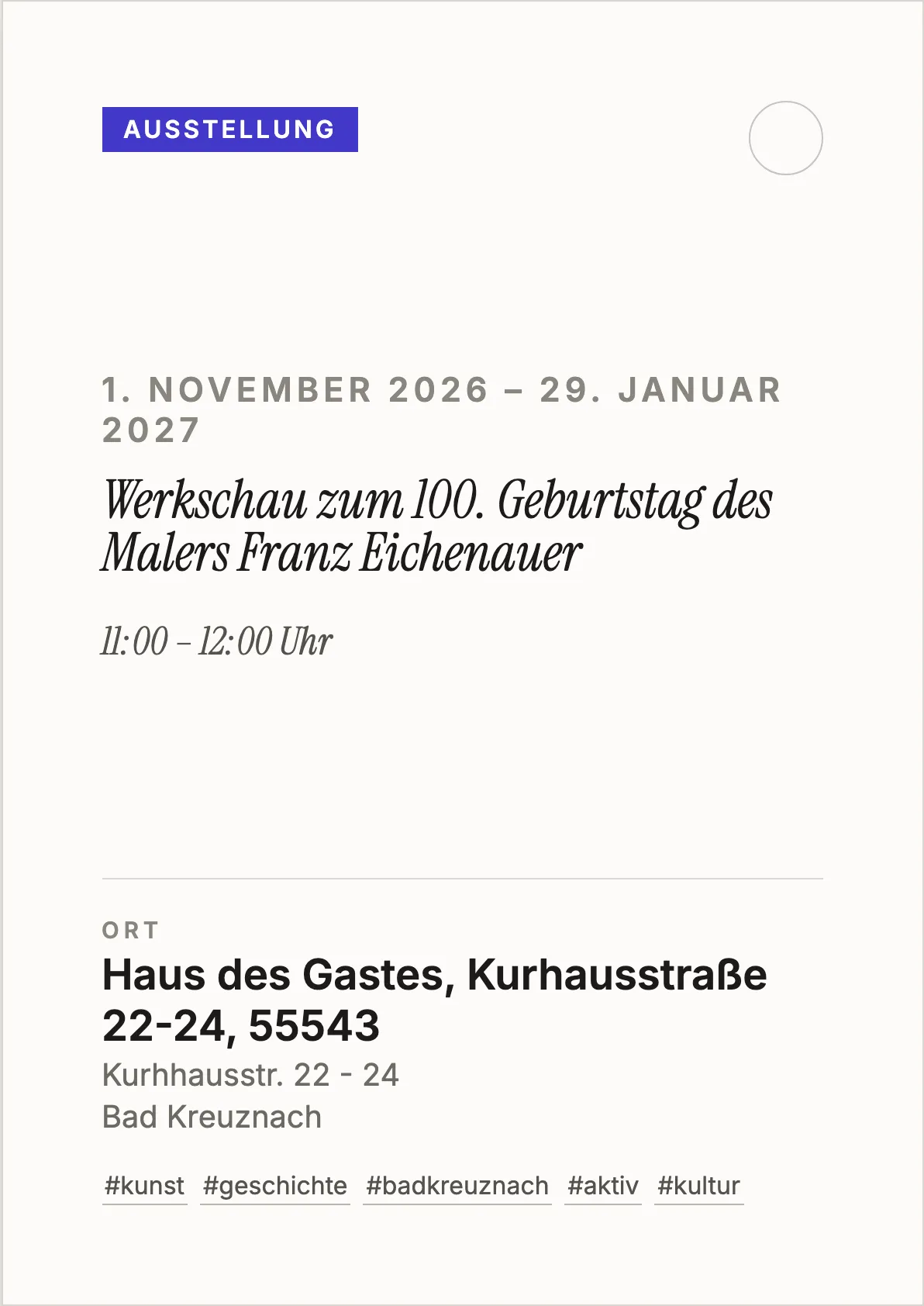 Veranstaltungsflyer