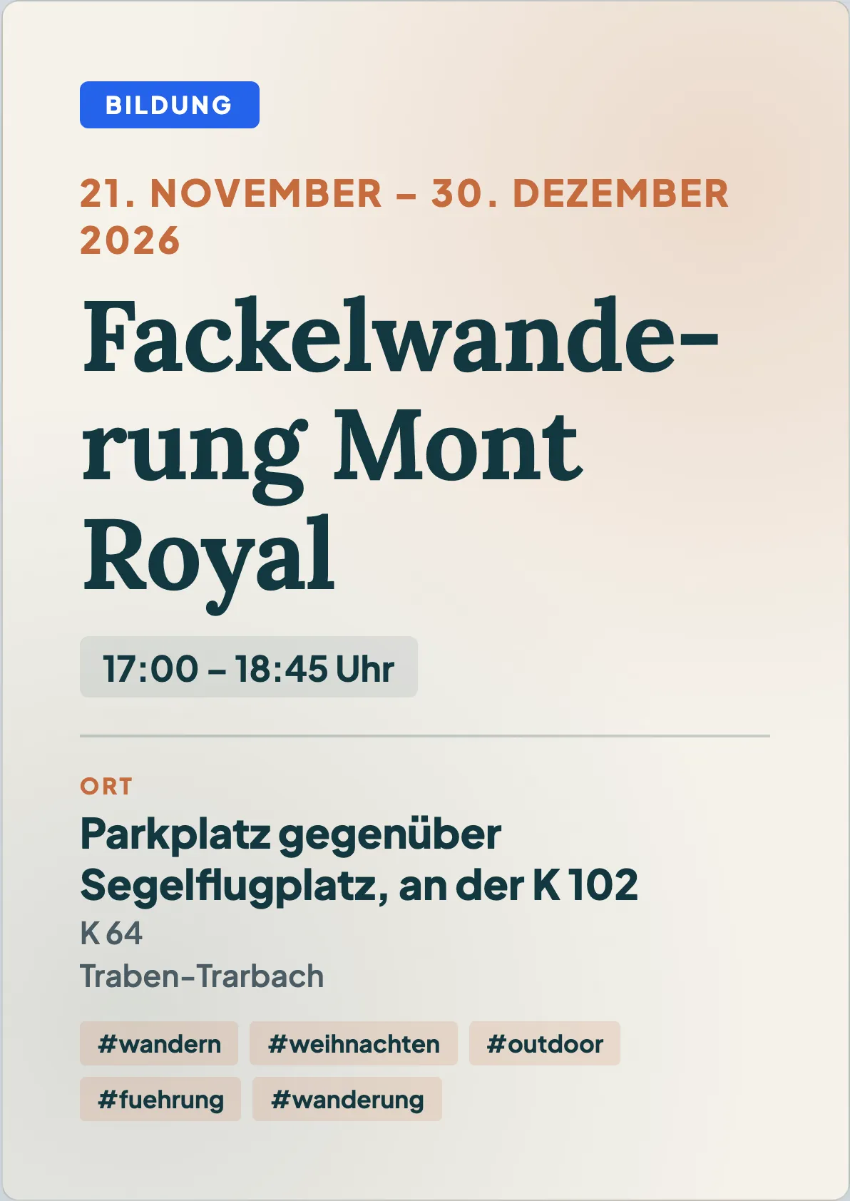 Veranstaltungsflyer