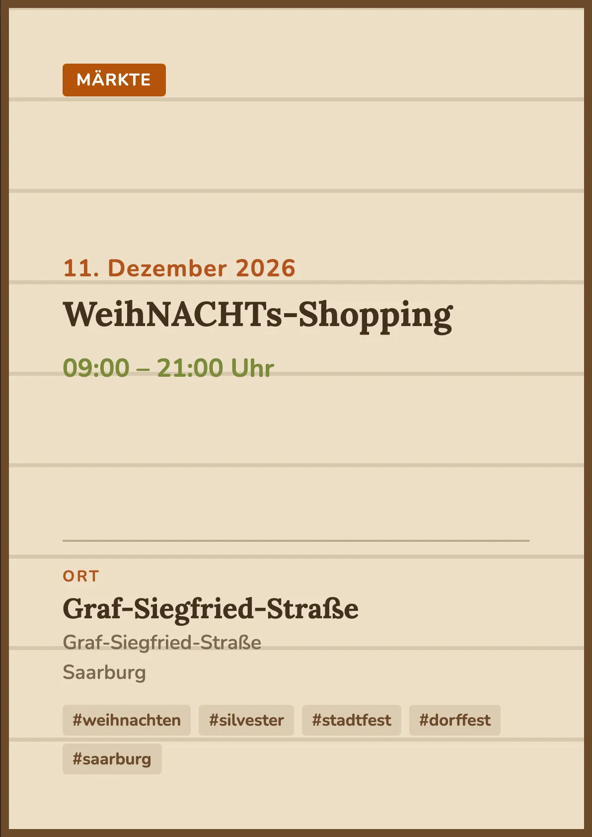 Veranstaltungsflyer
