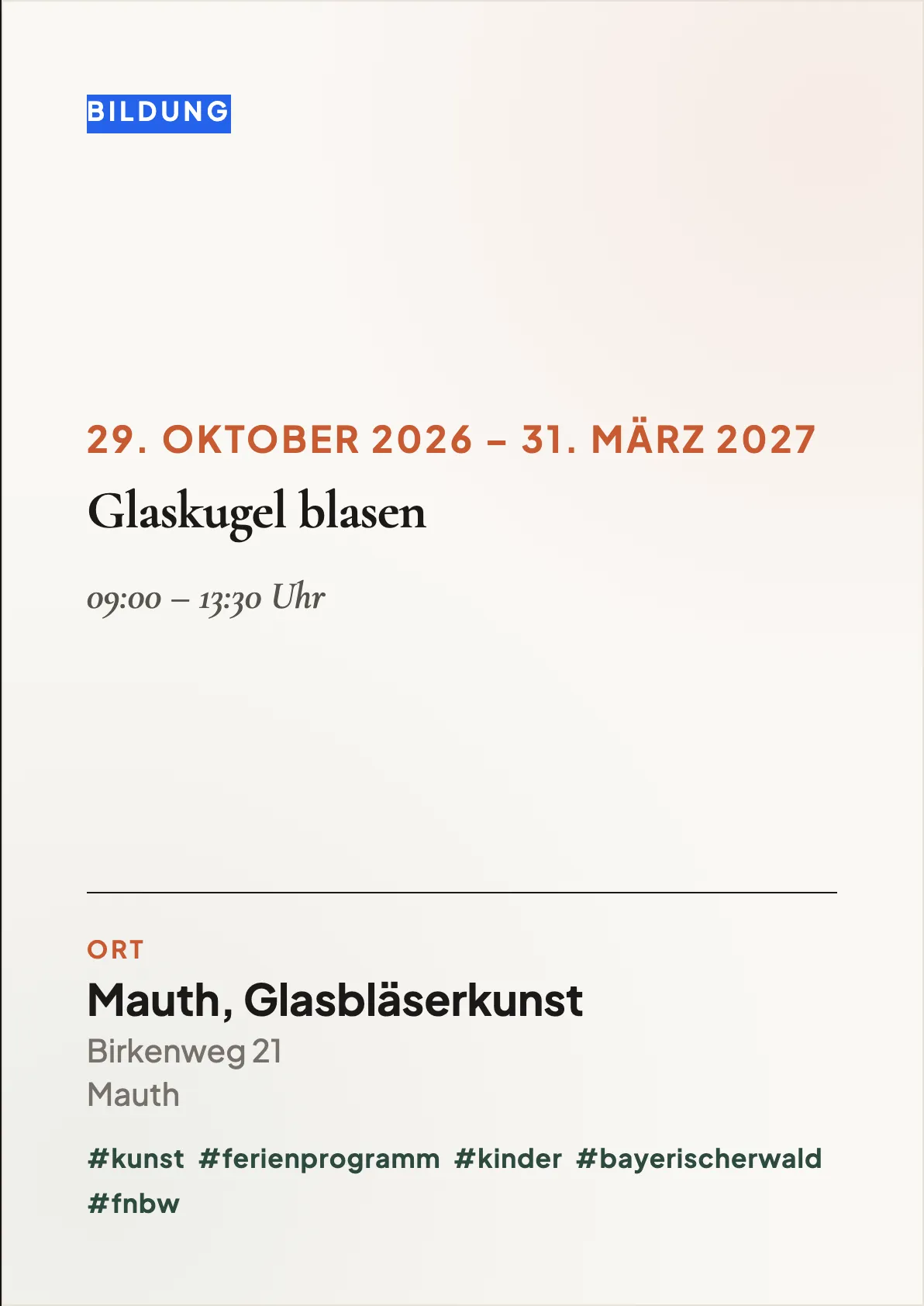 Veranstaltungsflyer