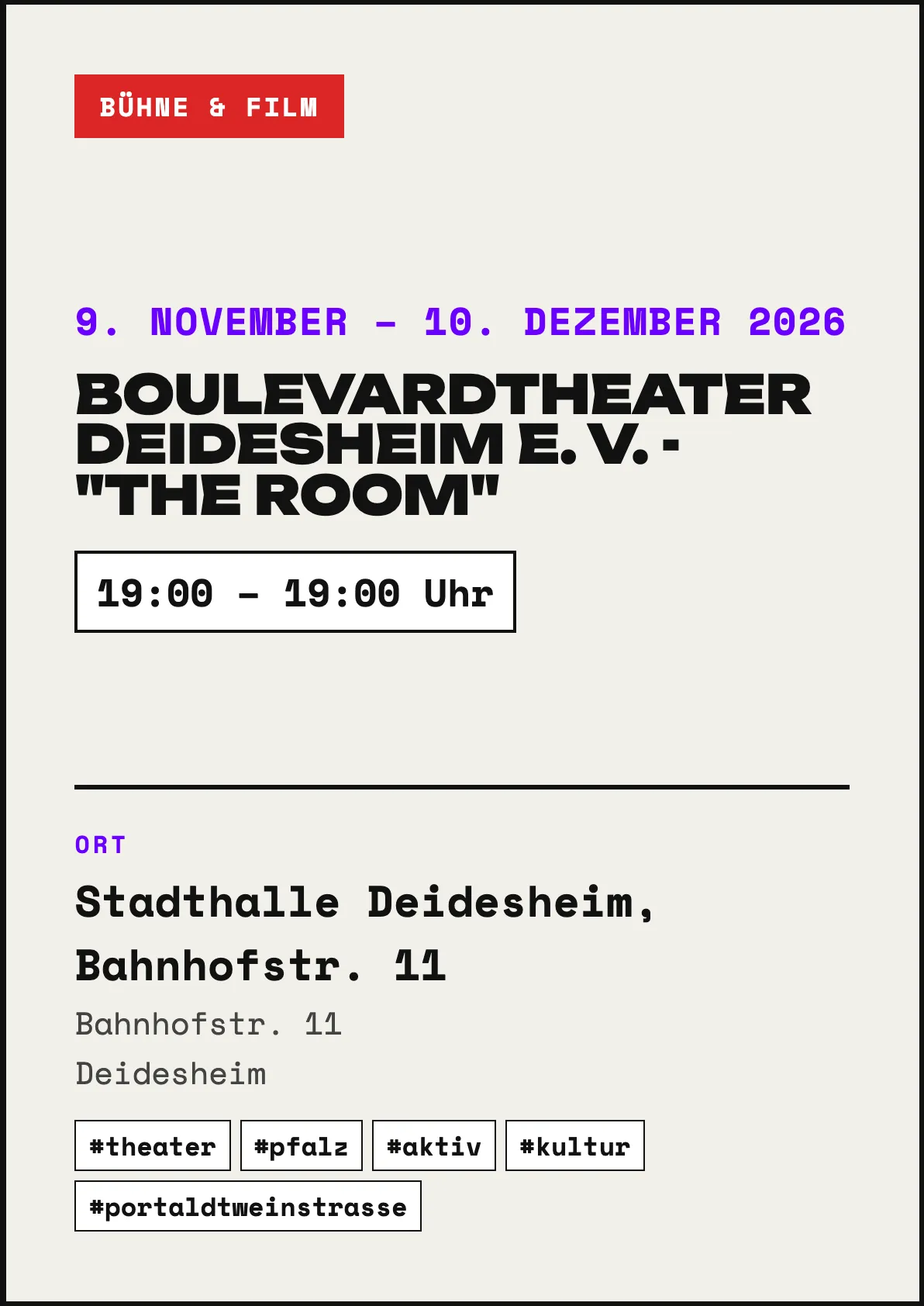 Veranstaltungsflyer