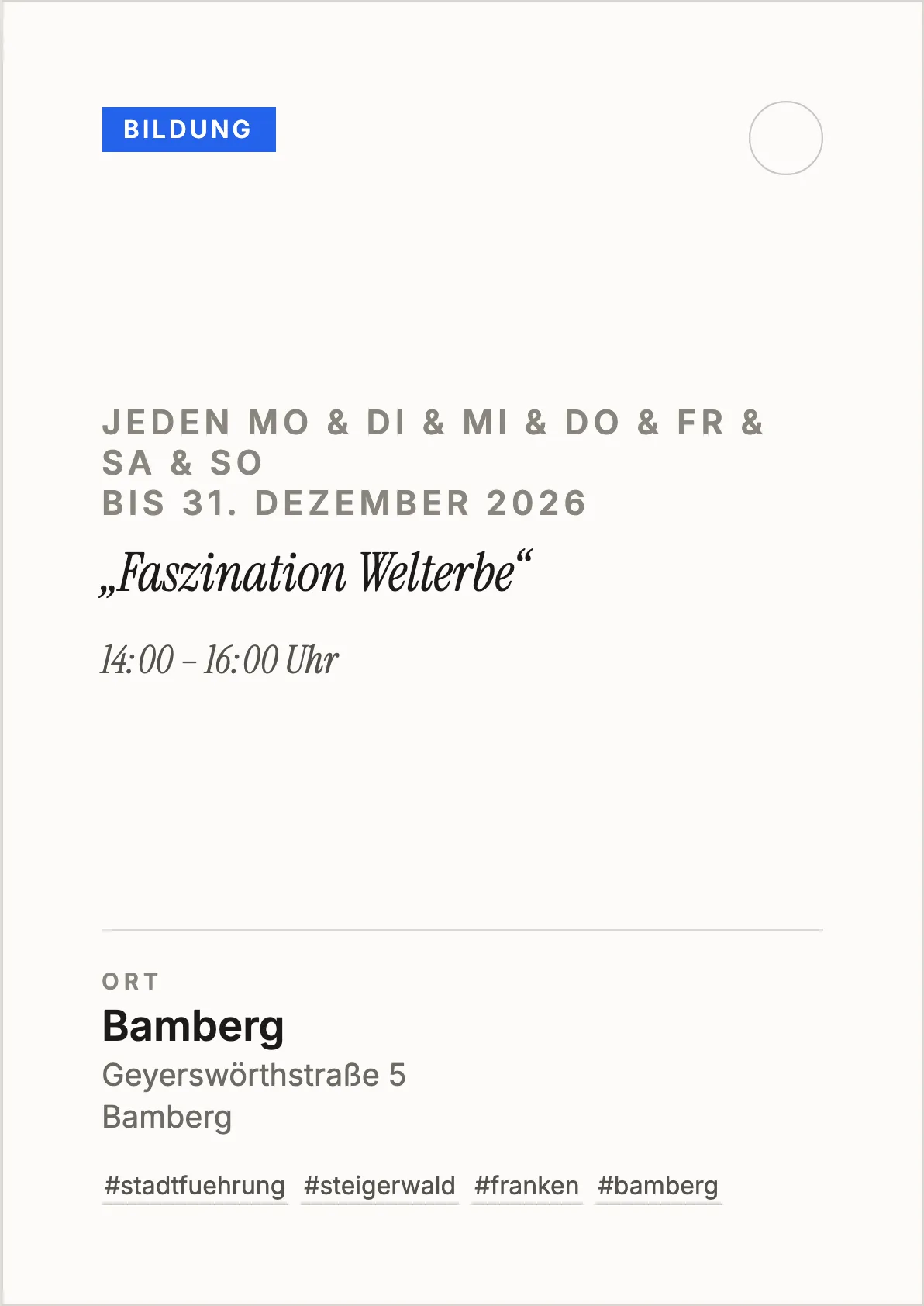 Veranstaltungsflyer