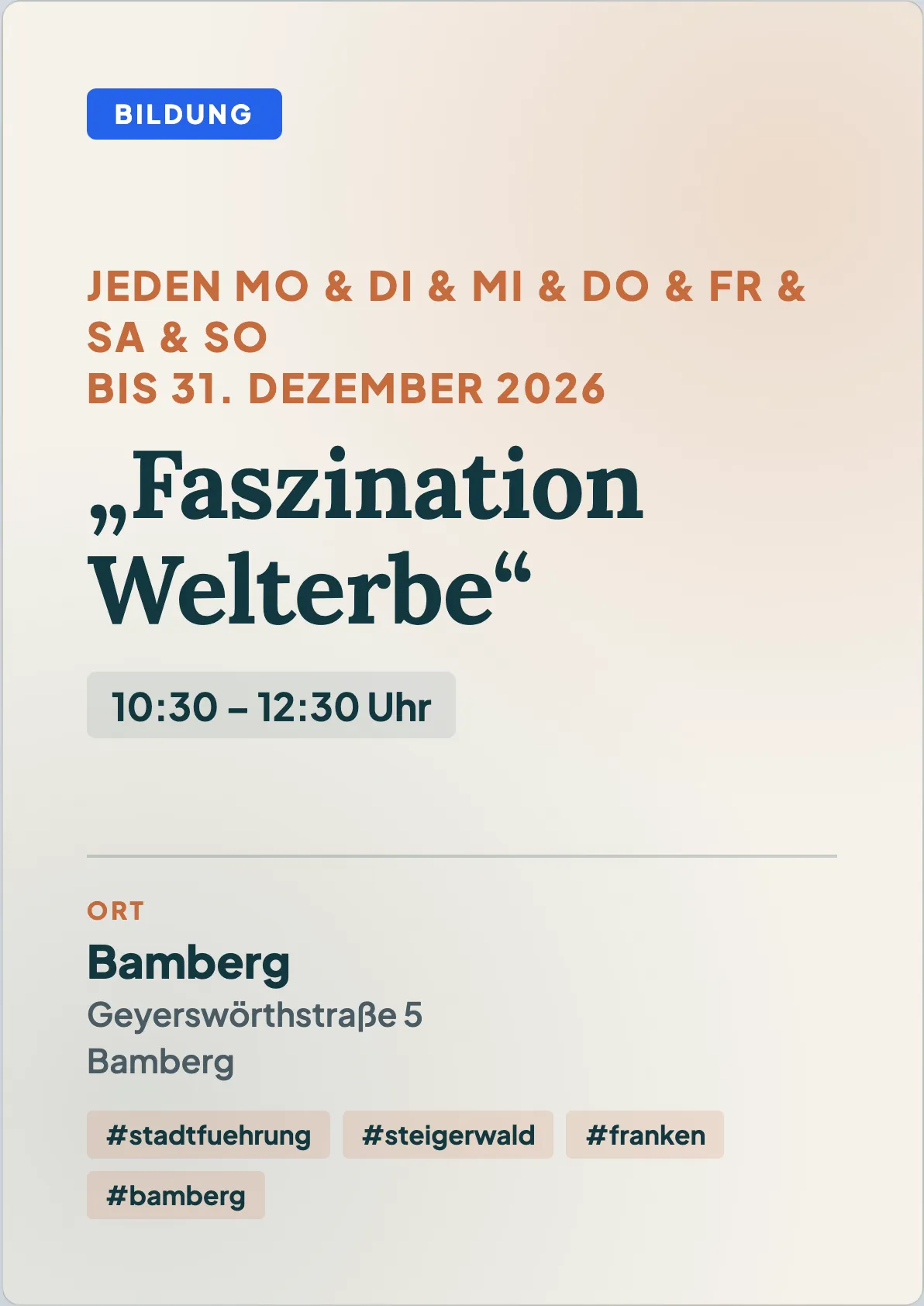Veranstaltungsflyer