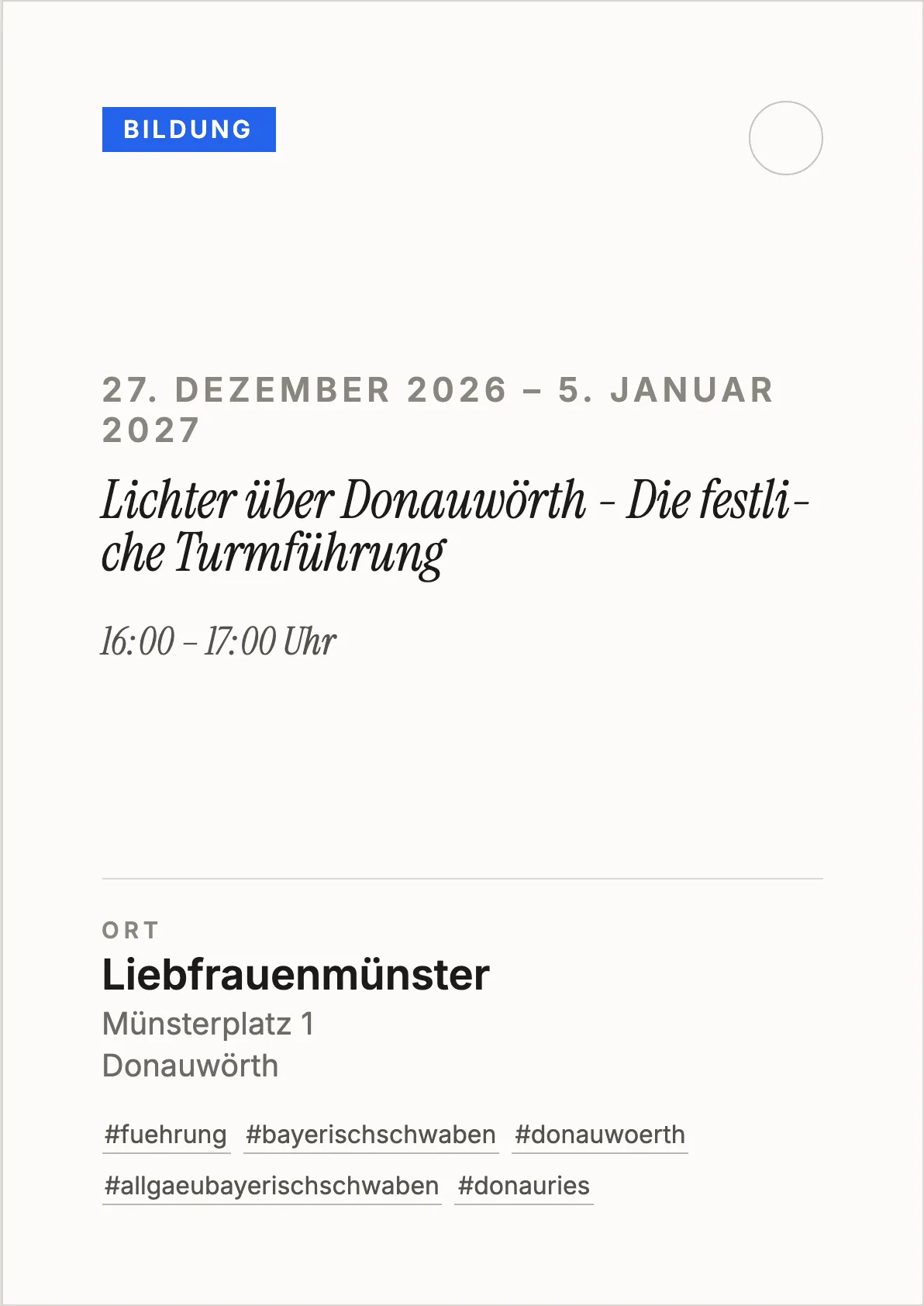 Veranstaltungsflyer